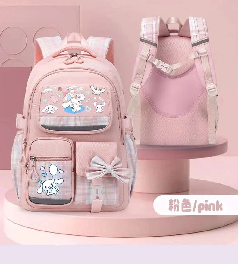 Sanrio Cinnamon Dog cute fashion print school bag for primary school students, stylish children's back-to-school backpack - M & M Global