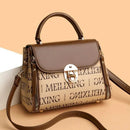 Bags for Women, Printed Fashionable Hand-Held Locks, Commuting Small Square Bag, Fashionable and Versatile Shoulder Crossbody Ba - M & M Global