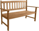 Patio Garden Armrests Sturdy Acacia Front Porch Chair 705Lbs Weight Capacity Best Outdoor Wood Bench, Natural Oiled