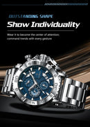 POEDAGAR Luxury Watch For Men Calendar Luminous Waterproof Man Clock Male Chronograph Stainless Steel Men's Quartz Watches Reloj - M & M Global