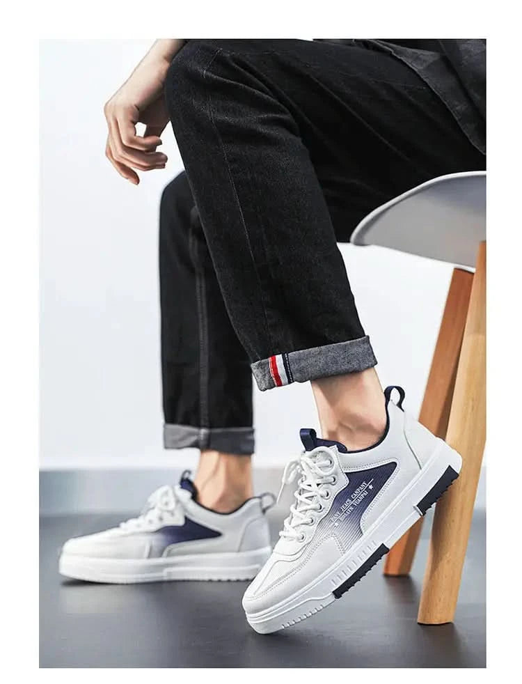 Versatile white shoes men's new 2025 summer casual breathable mesh board shoes fashionable sports height increasing men's shoes - M & M Global