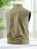 2025 Plus Size Vest Jacket for Men Summer New Sleeveless Jacket Waistcoat for Hiking Camping Fishing Wear Vests Big Pockets