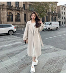 Plus Size Trendy Korean Style Woolen Coat Women's Loose Midi Student Style Jacket Autumn Winter New Arrival Small Size Outerwear