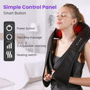 Neck and Shoulder Massager With Heat Electric Back Massagers Kneading Massage Pillow Full Body Muscle Home Car Use - M & M Global
