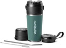 Flip Portable Blender with Insulated Cup, Cordless, Brushed Stainless, NBPB50350SS - M & M Global