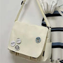 Collage Student School Bags Women&Men Unisex Crossbody Bags Multipockets Messenger Bag Simple Nylon Shoulder Bag - M & M Global