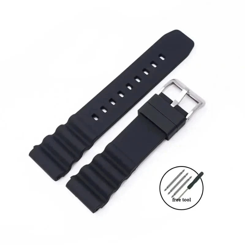 Silicone Watch Band 20mm 22mm For Rolex SUBMARINER Waterproof Diving Bracelet For Citizen For Seiko SKX007 SRP777J1 Sports Strap - M & M Global