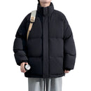 Winter Parka Men Brown Thick Warm Jackets Big Size Oversize Cotton Padded Windbreaker Outwear Waterproof Loose Coats