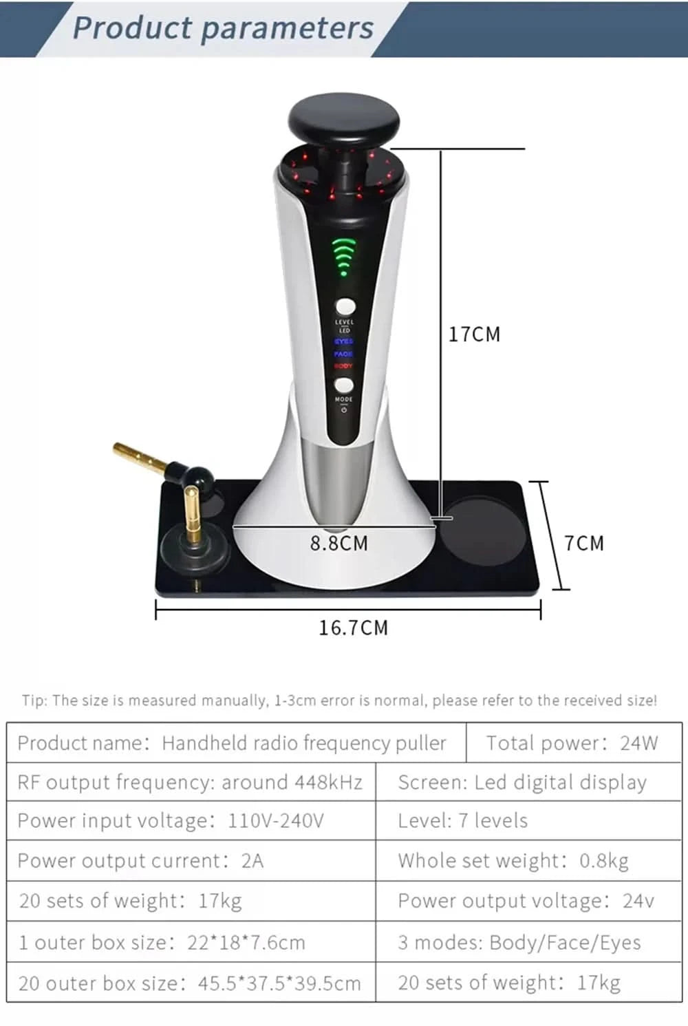 NEW 3 In 1 Skin Lifting Red Light Machine for Face Body Facial Rejuvenation Tighten Eye Bag Remove Chin V-line Up Beauty Device - M & M Global