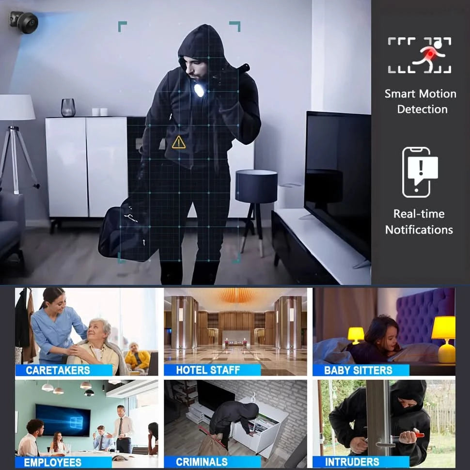 1080P HD security camera Indoor/outdoor surveillance camera,Motion detection,USB charging,Easy installation,Nanny monitoring