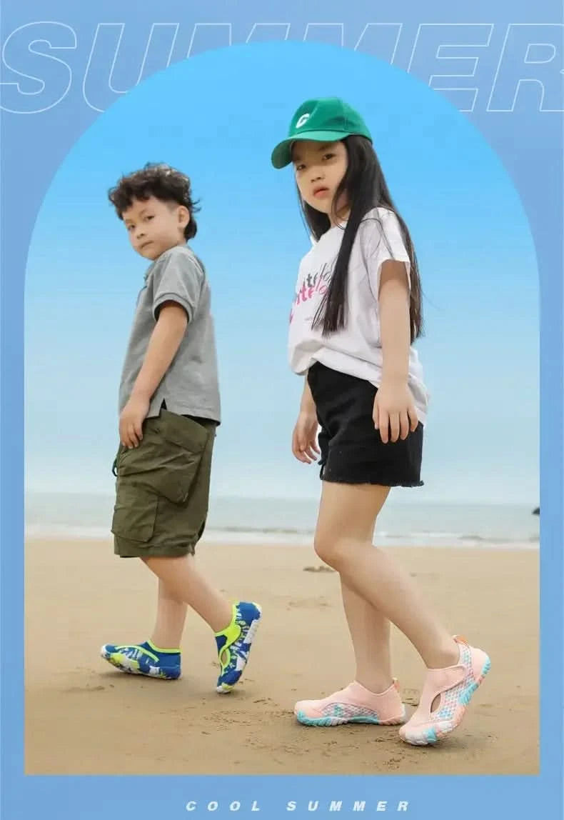 Swimming Beach Sneakers Children Diving Surfing Boating Wading Sports Shoes Kids Aqua Barefoot Water Shoes Quick-Dry Boys Girls - M & M Global