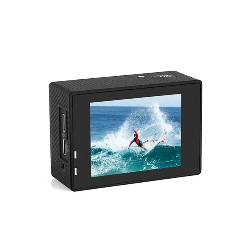 Action Camera 4K WiFi 2.0-inch Screen Waterproof 170D Underwater sports video cameras for motorcycle helmet Outdoor Sport Cam - M & M Global
