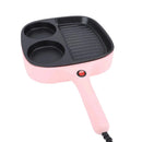 Electric Breakfast Sandwich Maker Nonstick Egg Pan Divided Grill Burger Machine Pink for Kitchen (US Plug 110V) - M & M Global