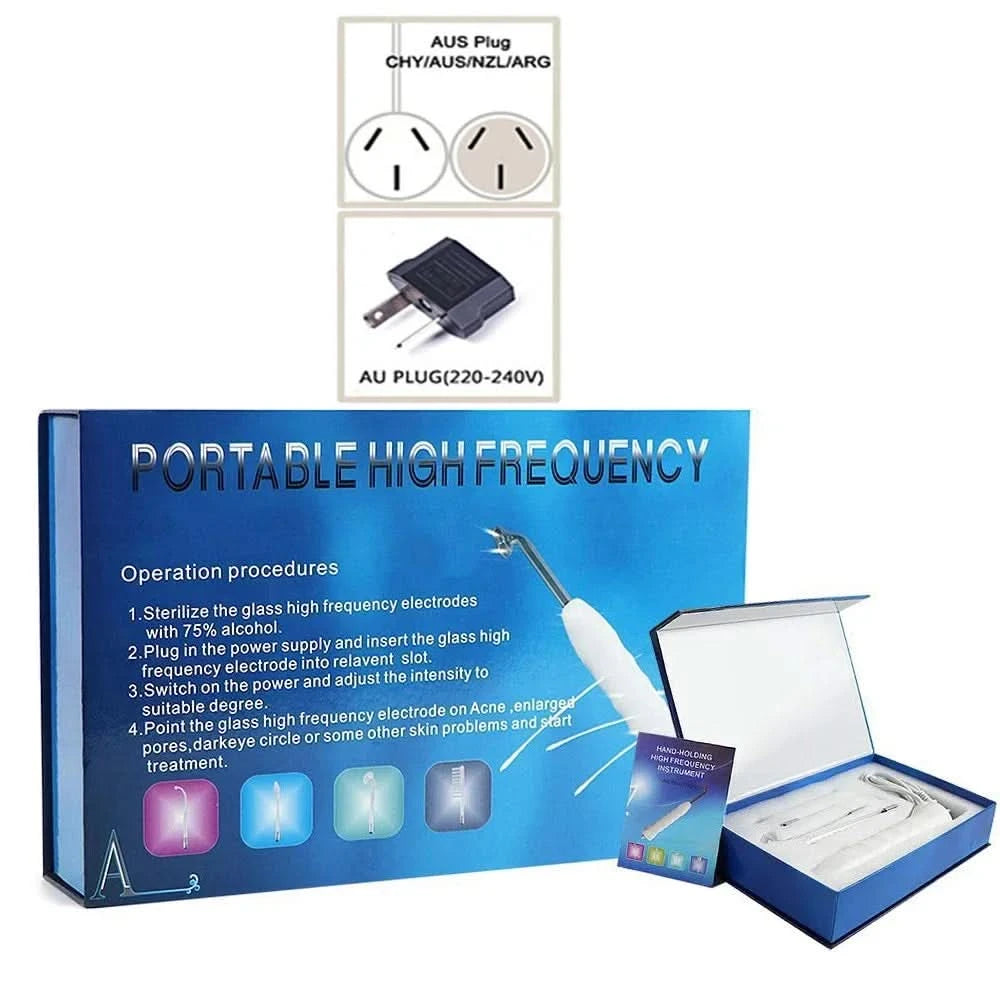 Portable High Frequency Facial Machine Skin Therapy Acne Spot Wrinkles Remover Beauty Facial Care Acne Spot Wrinkles Remover - M & M Global