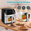 Air Fryer 6.2 QT Oilless 1500W Large Capacity Oven Air Fryers Healthy Cooker with 10 Preset, Visual Cooking Window, Non-Stick Ba - M & M Global