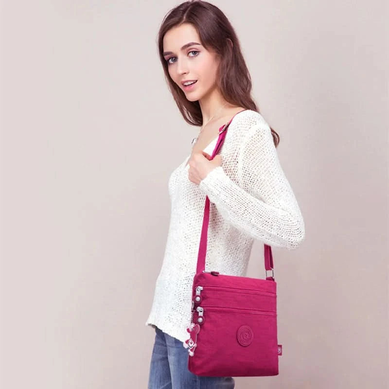 TEGAOTE Summer Men Women Shoulder Messenger Bag Small Cross Body Phone Purse Lightweight Blue Grey Black Red Purple M0910 - M & M Global