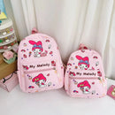 Sanrio Kuromi Hello Kitty My Melody Cinnamoroll Cartoon Backpack Cute Pompom Purin Pochacco School Bag For Adults Kids Sac A Dos - M & M Global