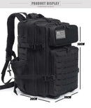 25L/45L Tactical Backpack for Men and Women Outdoor Survival Bug Out Bag Small School Rucksack Hking with Bottle Holder - M & M Global