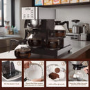 12 Cup Commercial Coffee Brewer with 4 Warmers & 4 Glass Decanter,Pour Over Drip Coffee Maker with Stainless Steel Housing and 3 - M & M Global