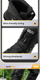 Men's high top lace-free comfortable soft sole anti-smash and puncture resistant work shoes