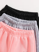 Children's clothing, girls' autumn casual knitted sports pants, 3 pairs of pants set