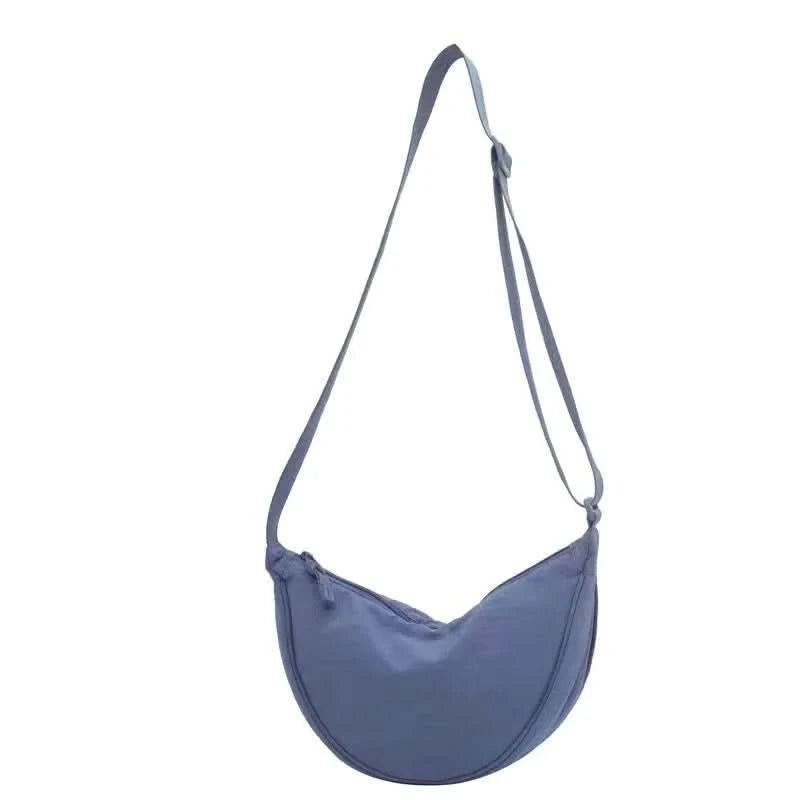 Simple Design Women's Messenger Bag Fashion Ladies Nylon Hobos Small Shoulder Bags Vintage Female Girls Purse Cloth Handbags - M & M Global