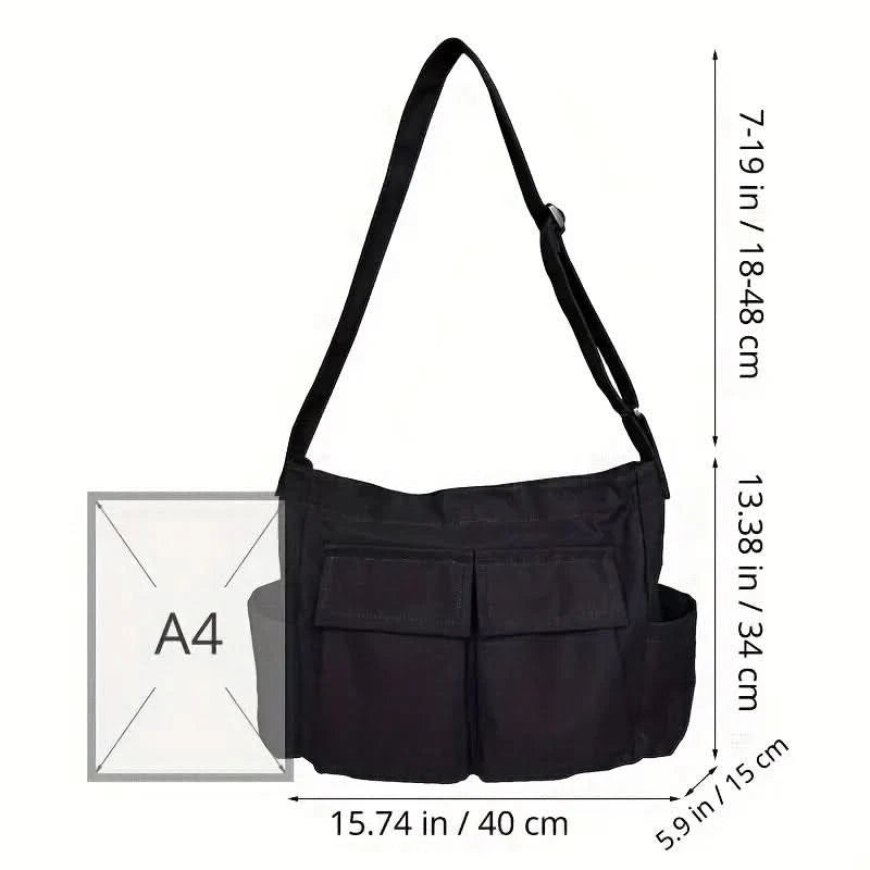 Women Vintage Handbag Canvas Teenager Shoulder Tote Bags Messenger Bags Ladies Casual Handbag Crossbody Purse - M & M Global