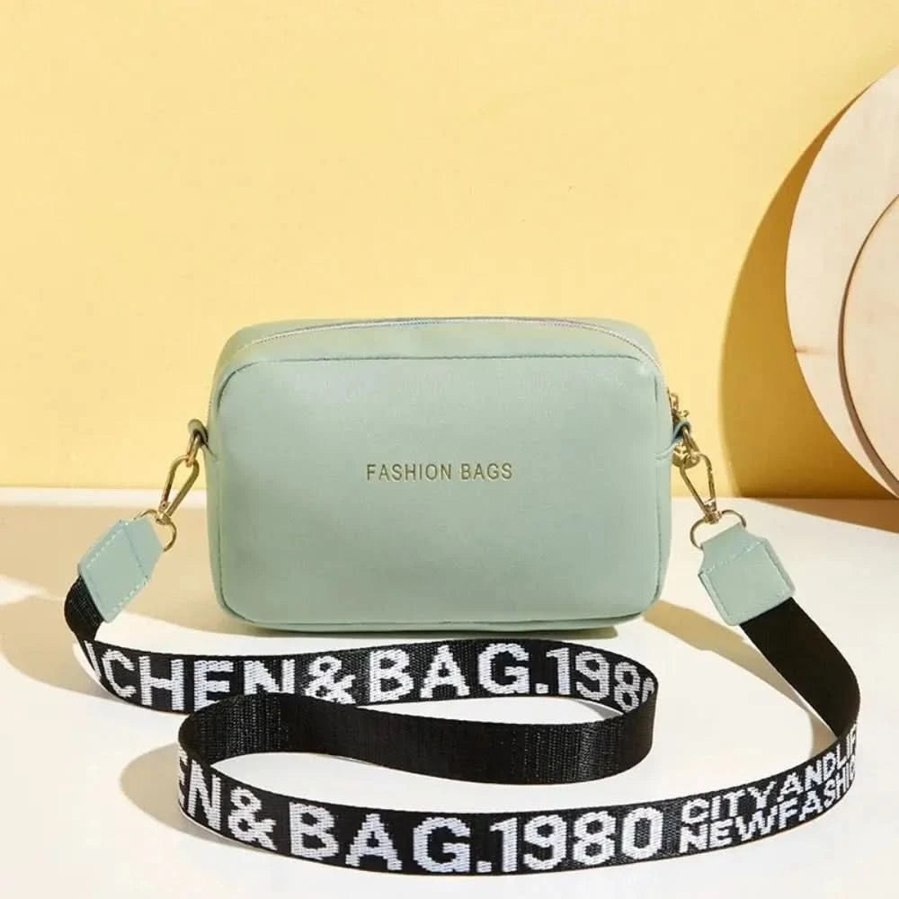 Women Handbag and Purse Simple Designer Fashion Casual Messenger Bag Wide Strap Shoulder Bag Female Small Phone Crossbody Bag - M & M Global