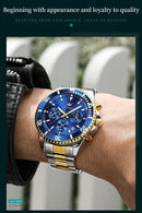 OLEVS 2870 Men's Watches Moon Phase Steel Calendar Chronograph Original Quartz Watch Big Rota Dial Luxury Sports Wristwatches