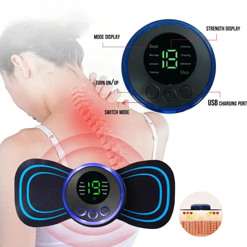 Multi functional intelligent mini massage stick portable neck massager shoulder and neck massage stick USB charging model - M & M Global