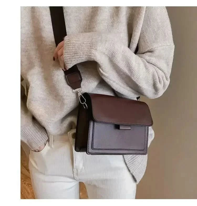 Women's versatile retro handle handbag, crossbody bag, single shoulder flip bag - M & M Global