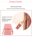 Touch Screen Cell Phone Messenger Bags Women Purse and Handbag Mini Shoulder Bag Pink Small Hand Bag Crossbody for Women  bolsos - M & M Global