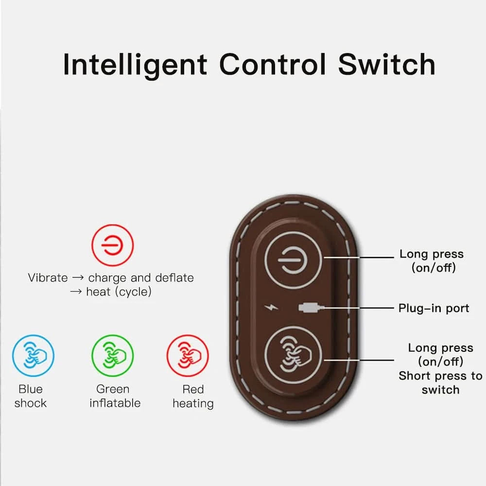 Electric Neck Massager Pillow Cervical Stretcher Heating Vibration Massage Back Traction Orthopedic Sleeping Pillows Support - M & M Global