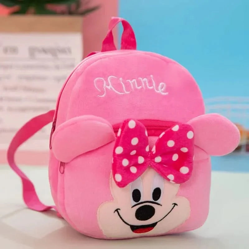 MINISO Disney Cartoon Backpack Mickey Mouse Minnie Winnie The Pooh Plush School Bag Kindergarten Child School Supplies Baby Bags - M & M Global
