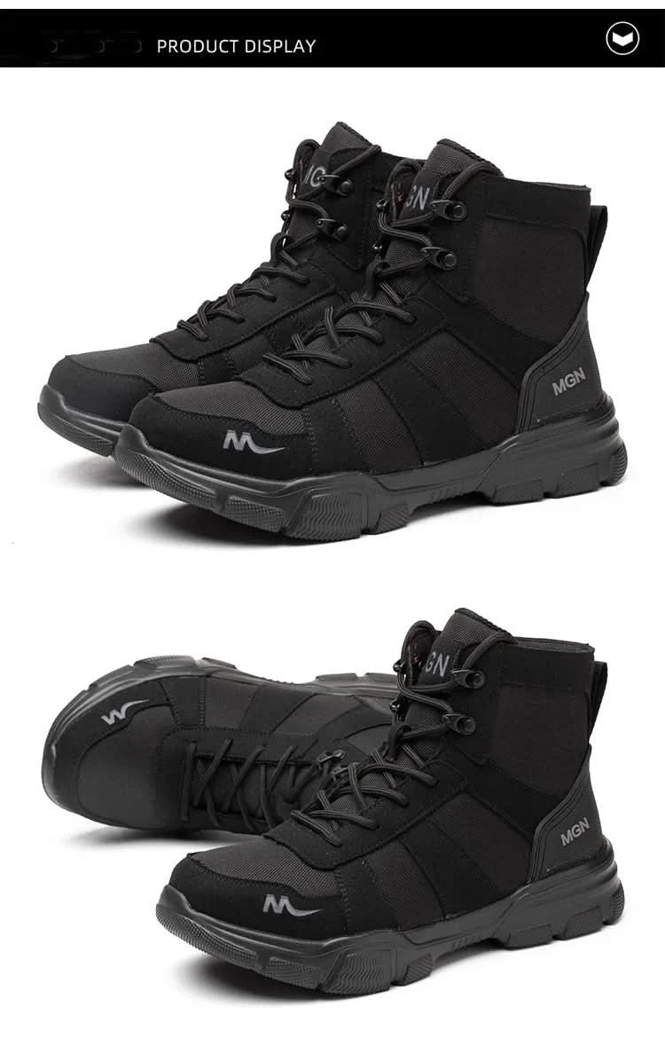 Work Boots Indestructible Safety Shoes Men Steel Toe Shoes Puncture-Proof Sneakers Male Footwear Shoes Women Non Slip Work Shoes