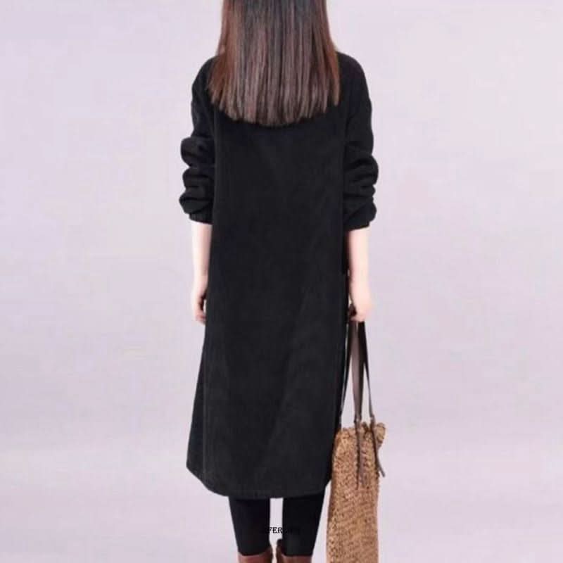 Large Size Women Dress Winter Dress Women Lady Vestidos Long Sleeve Warm Long Dress - M & M Global
