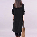 Large Size Women Dress Winter Dress Women Lady Vestidos Long Sleeve Warm Long Dress - M & M Global