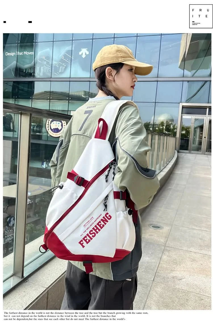 Techwear Style Outdoor Motorcycle Sport Single Shoulder Backpack Unisex Hip Hop Multifunction Chest Bag Tactical Crossbody Bag - M & M Global