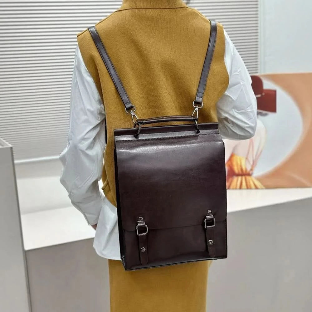 Genuine Leather Women Backpack Cross Body Bag Book School Bags Real Cowhide Lady Female Laptop Daypack Messenger Shoulder Bags - M & M Global