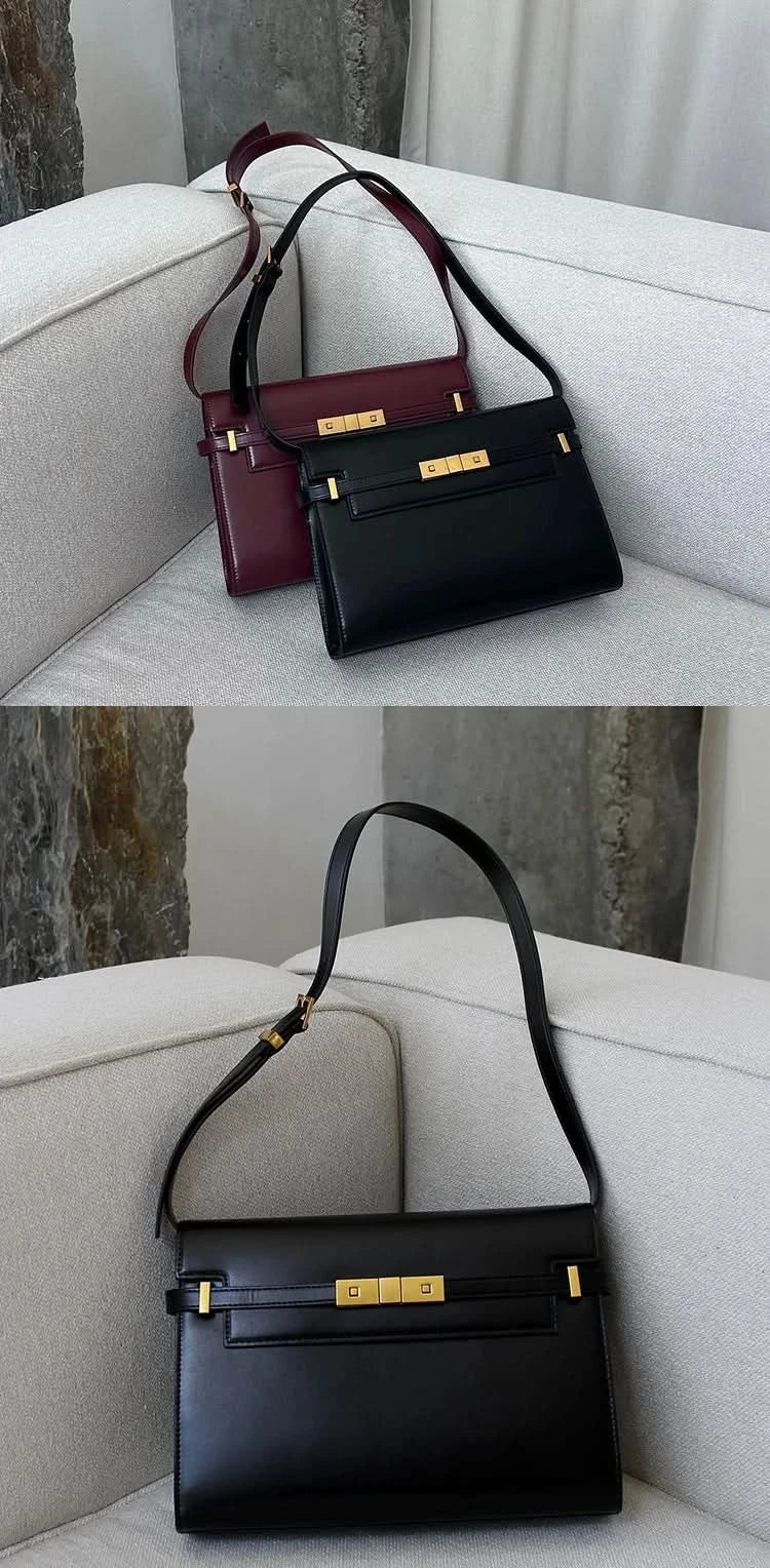 Manhattan handbag,  retro high-end feeling, underarm mailman baguette bag - M & M Global