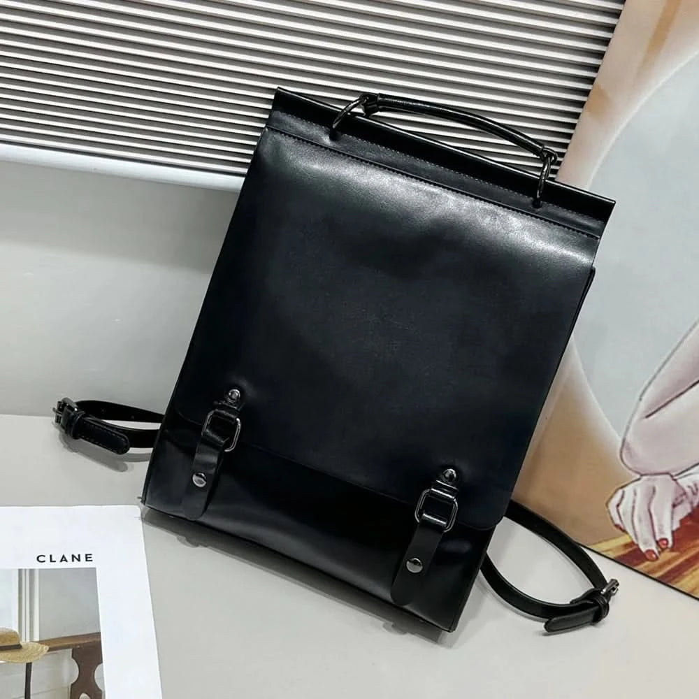 Genuine Leather Women Backpack Cross Body Bag Book School Bags Real Cowhide Lady Female Laptop Daypack Messenger Shoulder Bags - M & M Global