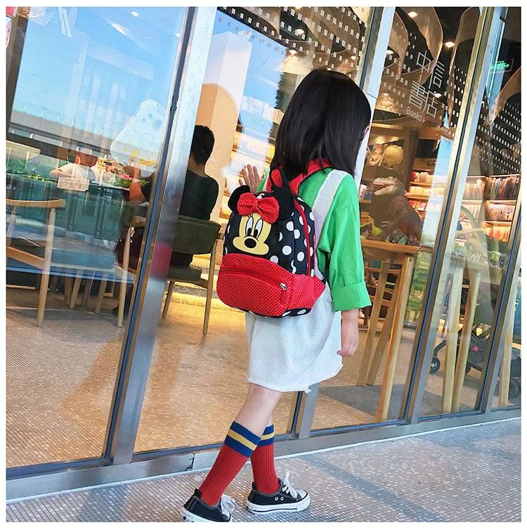 Disney Cartoon Backpack For Baby Boys Girls Minnie Mickey Mouse Children Lovely Schoolbag Kindergarten Schoolbag Kids Gift - M & M Global