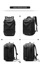 Travel Men 17 inch Laptop Backpack vacuum compression Backpack Business Large Capacity school Backpack expand outdoor backpack - M & M Global