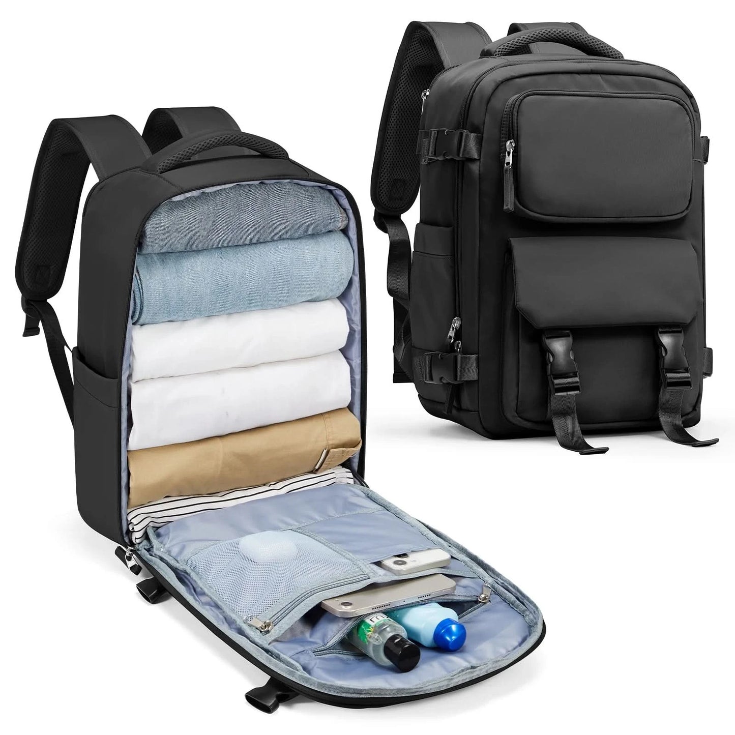 Travel Bakcpack for Women Reinforced Waterproof Notebook Backpack 45x36x20 Men Casual School Bakcpack Flight Cabin Bag 40x20x25 - M & M Global