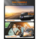 WOLFBOX I07 Dash  Cam 3 Channel Dash Camera for Car Front and Rear 4K Dash Camera with GPS WiFi Car Dvr for 170 FOV WDR - M & M Global