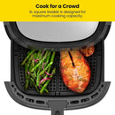Easy-View Air Fryer - 8 Qt Family Size with Viewing Window, One-Touch Digital Control with 4 Presets, Nonstick & Dishwasher Safe - M & M Global