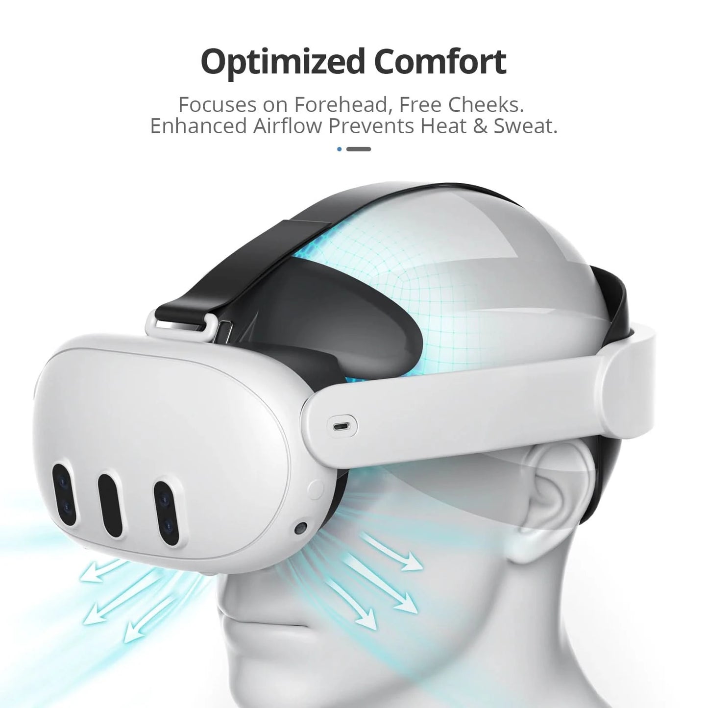 Mixed Reality Facial Interface for Meta Quest 3 Pro Style Facial Interface Open XR Gasket Replacement (Headstrap not Included) - M & M Global