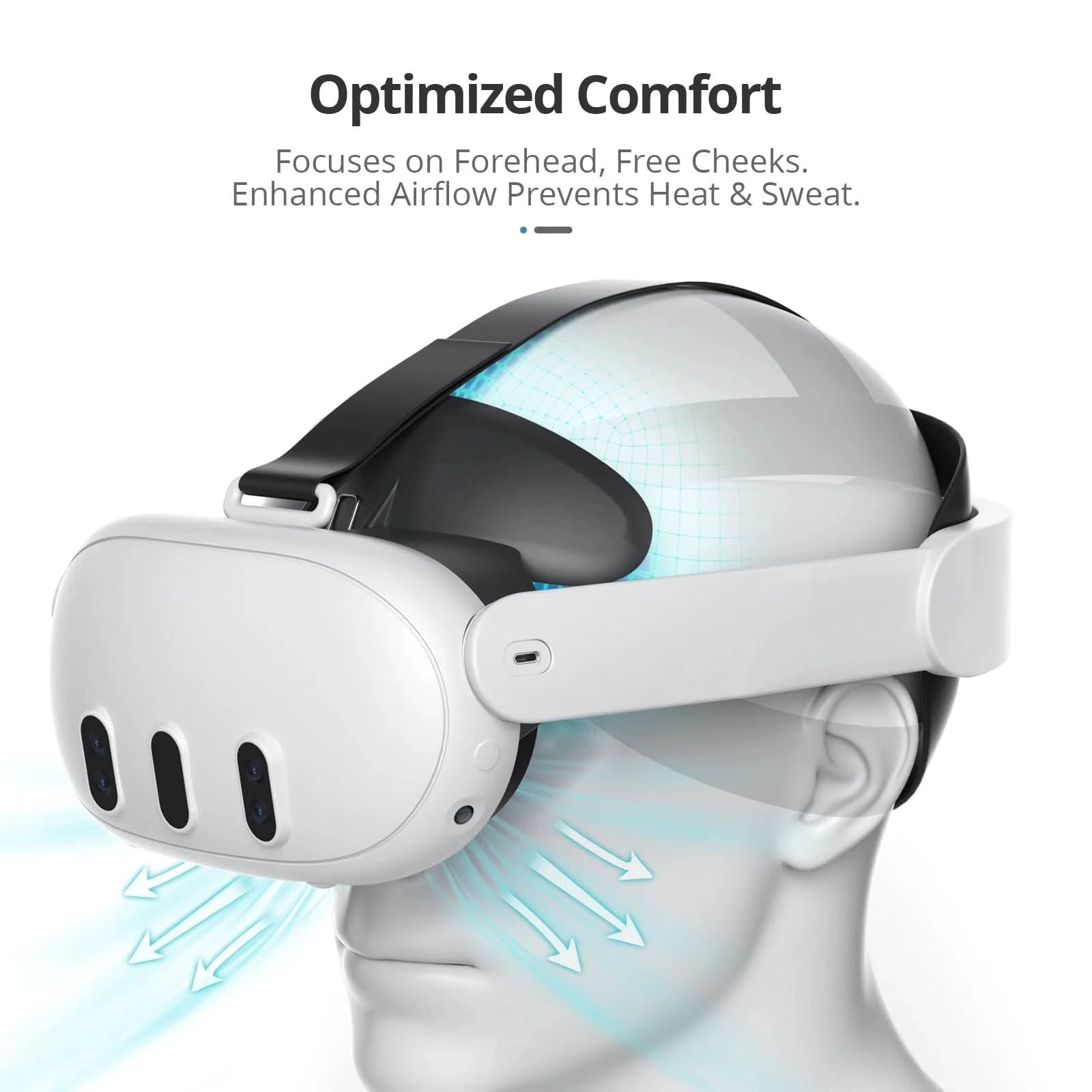 Mixed Reality Facial Interface for Meta Quest 3 Pro Style Facial Interface Open XR Gasket Replacement (Headstrap not Included) - M & M Global