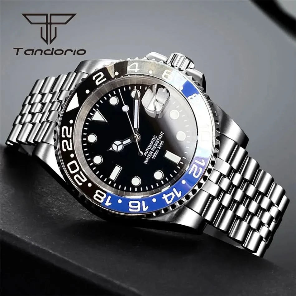 Tandorio NH35A Date Stainless Steel 40mm Dive Automatic Men Watch - Premium Quality - M & M Global