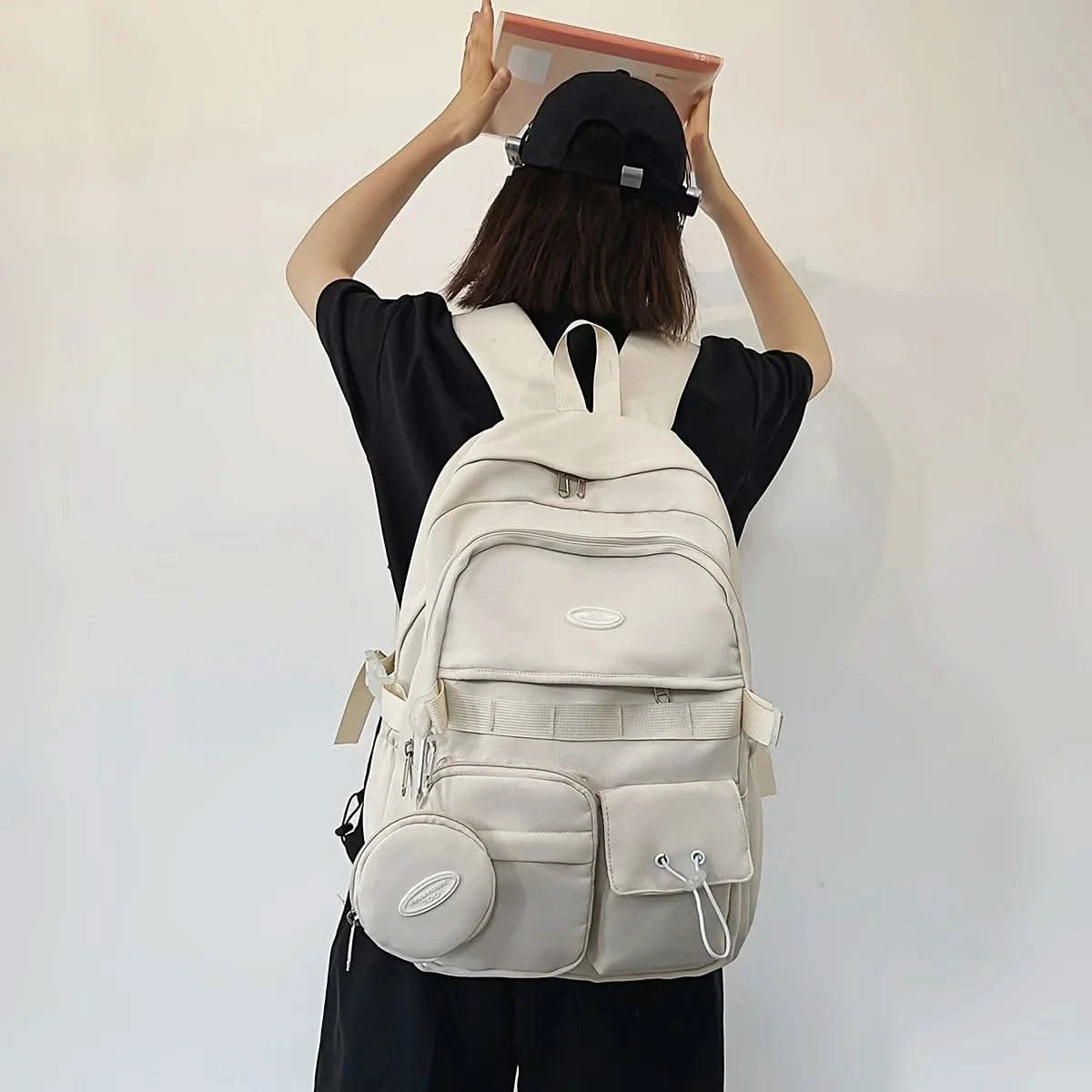 Backpack Simple Large Capacity Sports Travel Backpack Junior High School Leisure Backpack Tutorial Bag - M & M Global